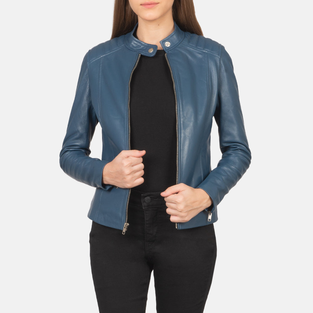 
Kelsee Bikerjacka i Läder för Dam – alternate product view 1