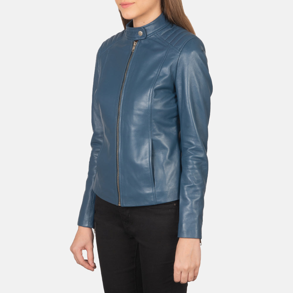 
Kelsee Bikerjacka i Läder för Dam – alternate product view 2