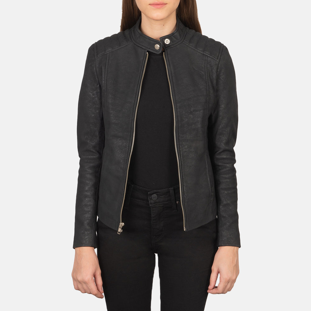 
Kelsee Bikerjacka i Läder för Dam – alternate product view 1