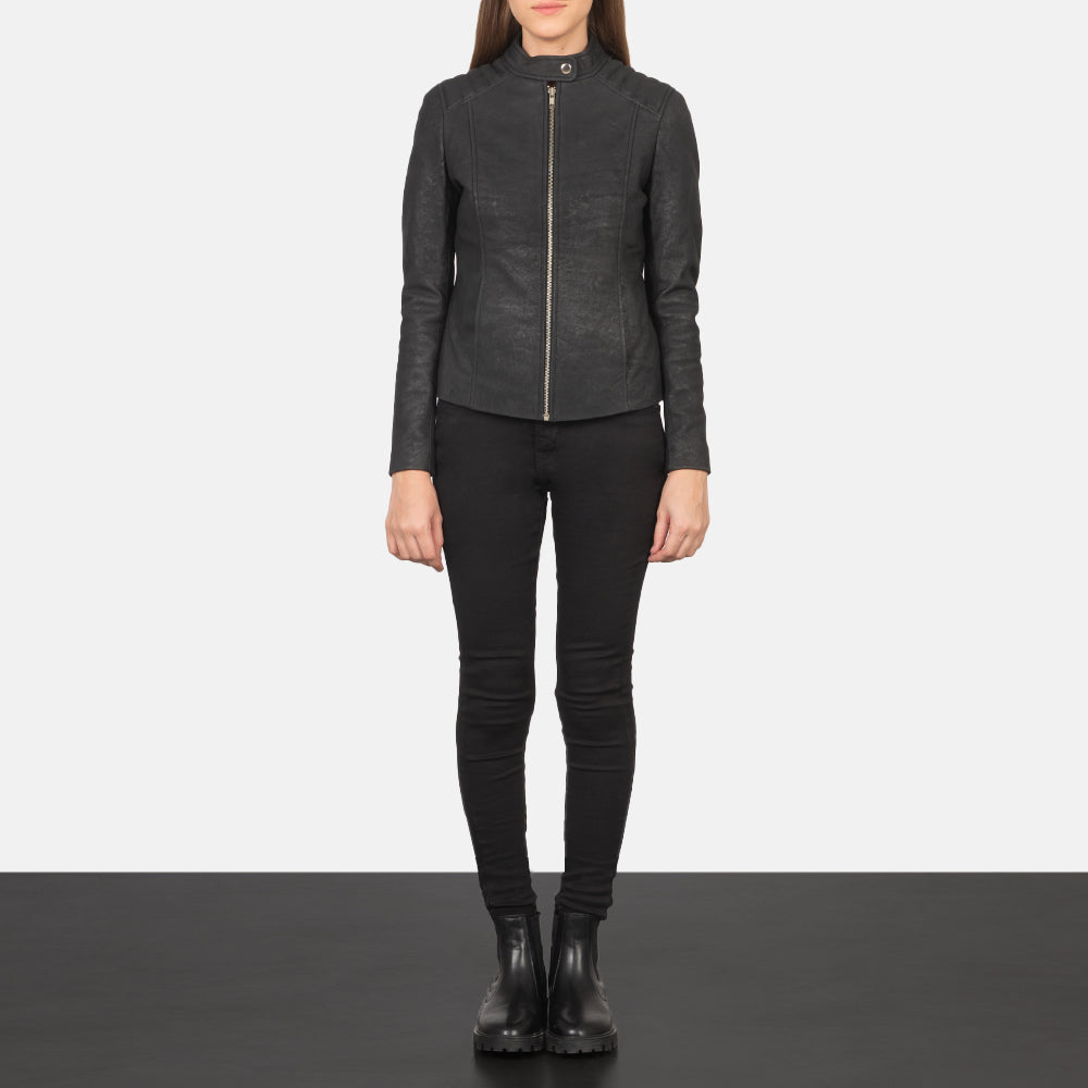 
Kelsee Bikerjacka i Läder för Dam – alternate product view 3