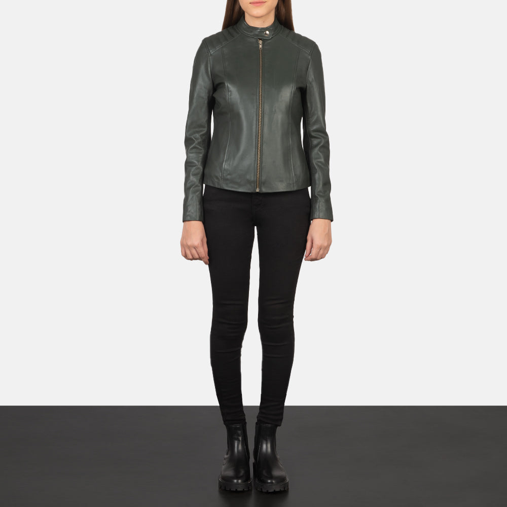 
Kelsee Bikerjacka i Läder för Dam – alternate product view 3