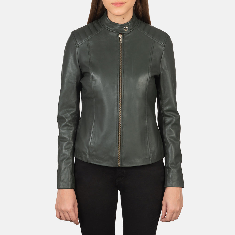 
Kelsee Bikerjacka i Läder för Dam – alternate product view 4