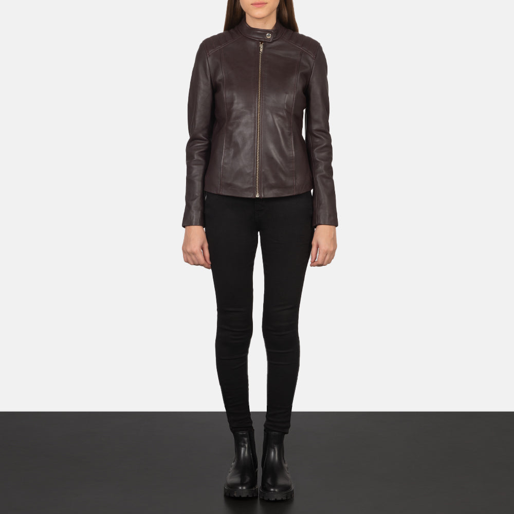 
Kelsee Bikerjacka i Läder för Dam – alternate product view 3