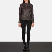 
Kelsee Bikerjacka i Läder för Dam – alternate product view 3