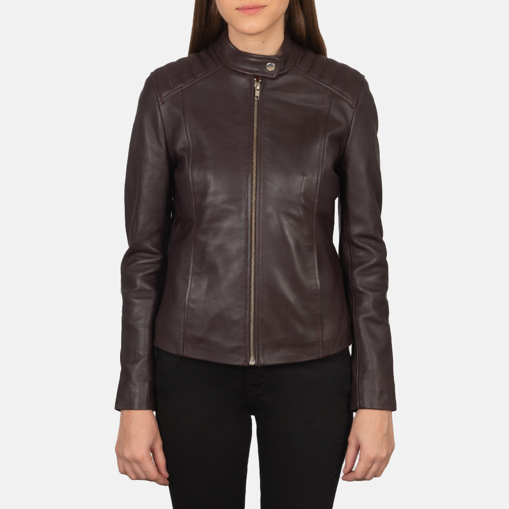 
Kelsee Bikerjacka i Läder för Dam – alternate product view 4