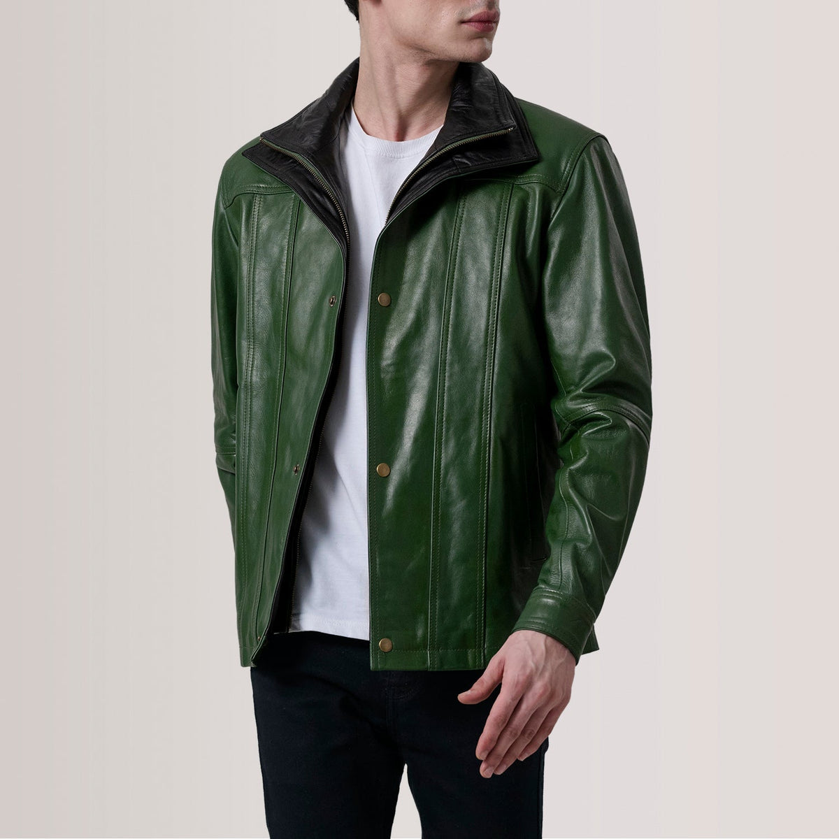 Klen Läderjacka för Herr – alternate product view 1