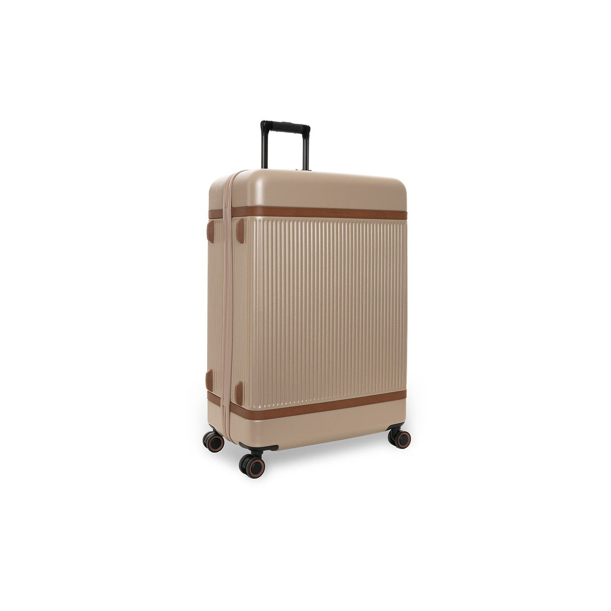 Large Suitcase Zuna för Dam in Classic 100% Full-Grain Leather - Front Profile View &amp; Tailored Silhouette | Buy Online