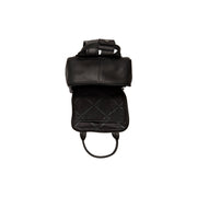 Solid Antique Brass Hardware &amp; Heavy-Duty Dual Zipper Detail on Bellary Full-Grain Leather Backpack för Dam