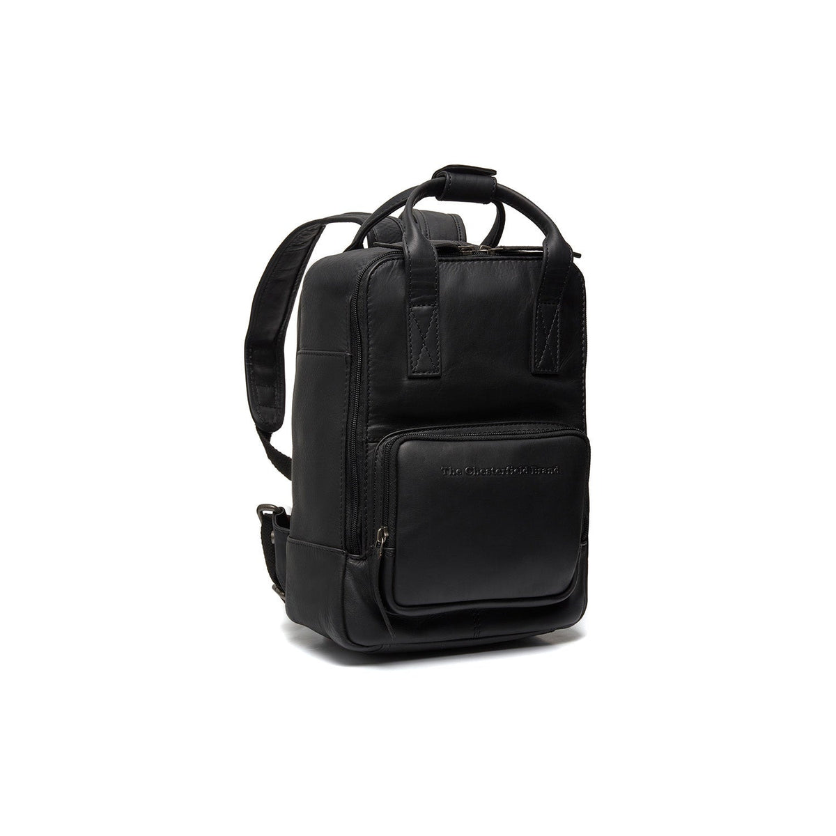 Bellary Full-Grain Leather Backpack för Dam in Classic 100% Full-Grain Leather - Full Exterior Front Profile View | Buy Online