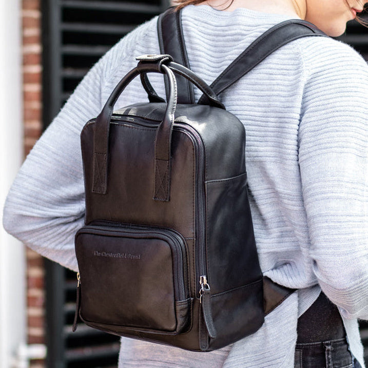 Bellary Full-Grain Leather Backpack för Dam