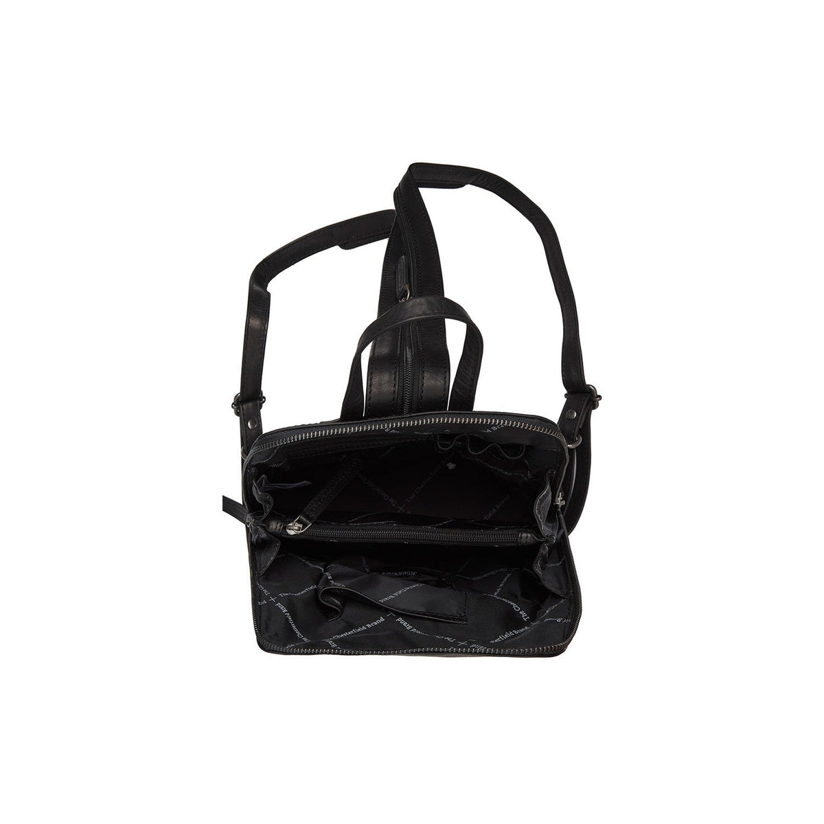Claire Full-Grain Leather Backpack för Dam - Structured Side Profile Showing Gusset Depth &amp; Expansion Capacity