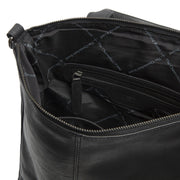 Solid Antique Brass Hardware &amp; Heavy-Duty Dual Zipper Detail on Manchester Full-Grain Leather Backpack för Dam