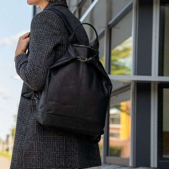 Manchester Full-Grain Leather Backpack för Dam