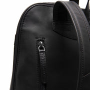 Tigris Full-Grain Leather Backpack för Dam - Structured Side Profile Showing Gusset Depth &amp; Expansion Capacity