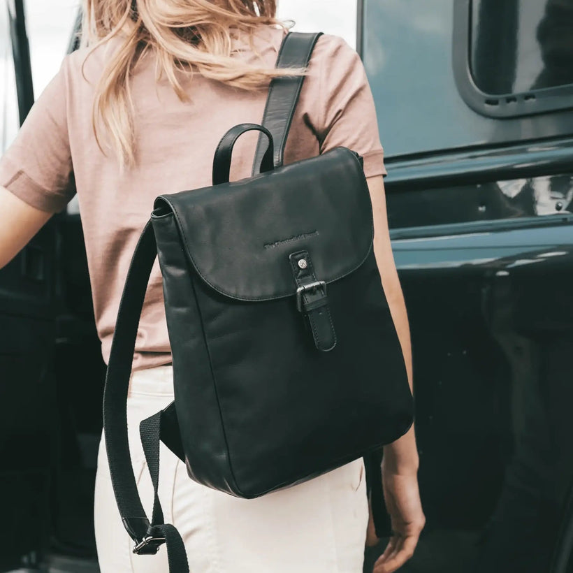 Vermont Full-Grain Leather Backpack för Dam