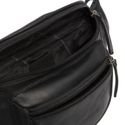 Solid Antique Brass Hardware &amp; Heavy-Duty Dual Zipper Detail on Jack Full-Grain Leather Belt Bag för Dam