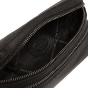 Toronto Full-Grain Leather Belt Bag för Dam - Structured Side Profile Showing Gusset Depth &amp; Expansion Capacity