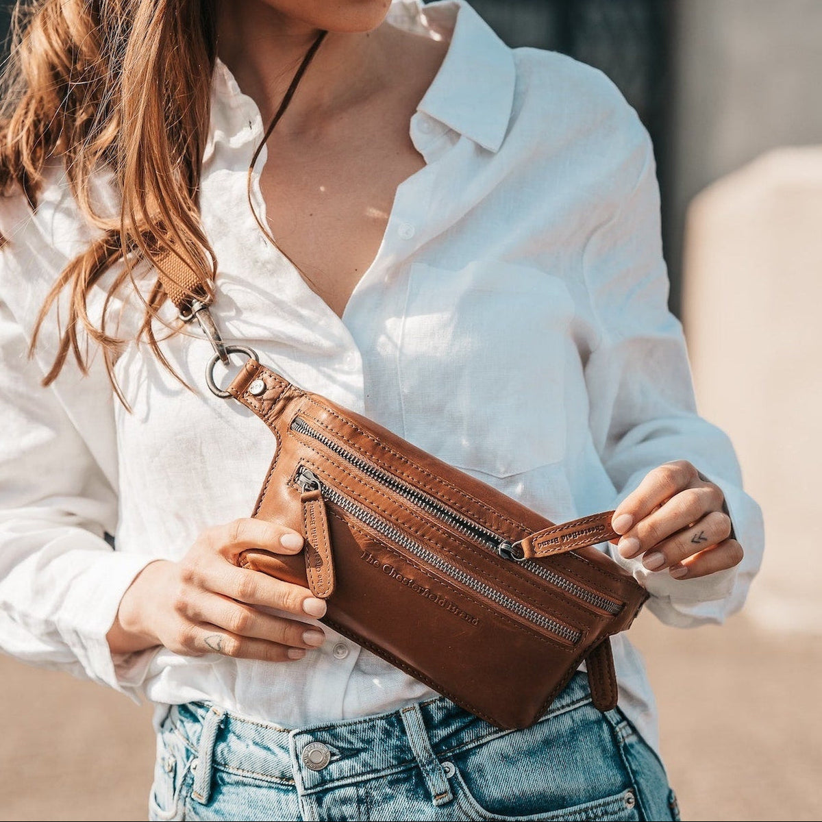 Toronto Full-Grain Leather Belt Bag för Dam – alternate product view 2