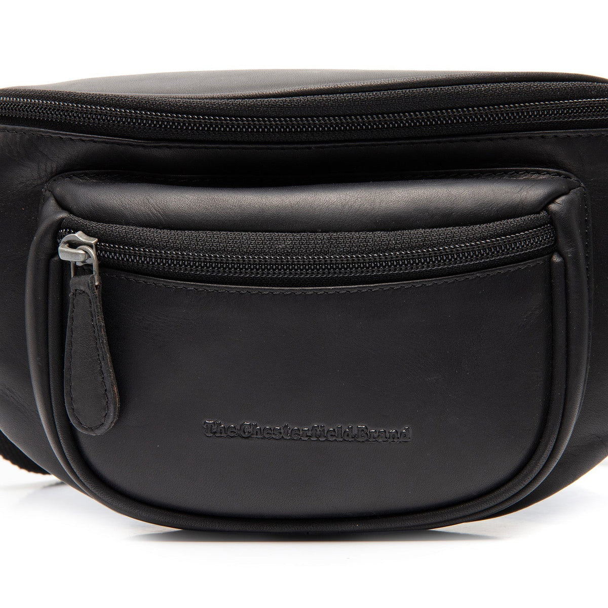 Vernio Full-Grain Leather Belt Bag för Dam - Structured Side Profile Showing Gusset Depth &amp; Expansion Capacity