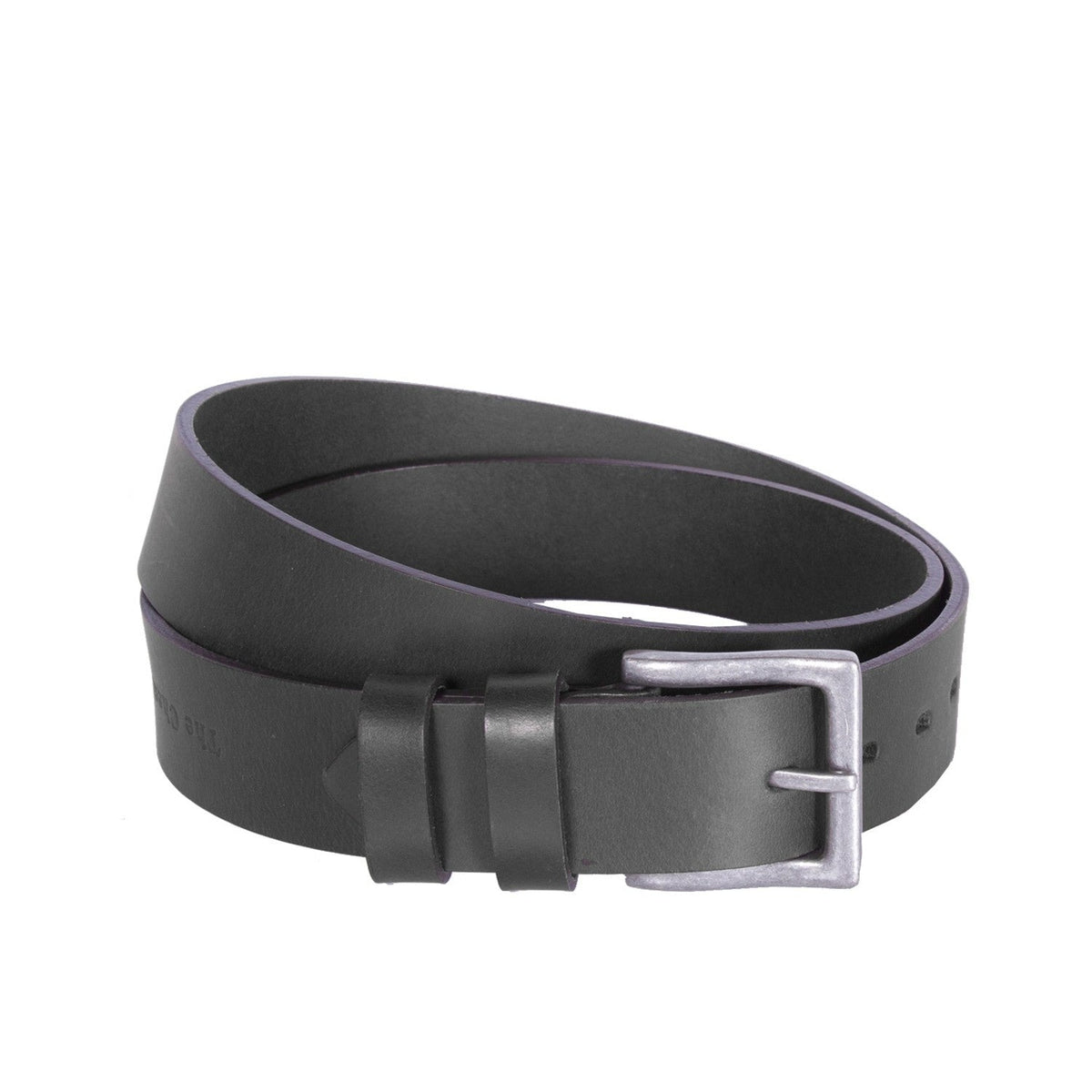 Brandon Full-Grain Leather Belt för Herr in Classic 100% Full-Grain Leather - Full Exterior Front Profile View | Buy Online