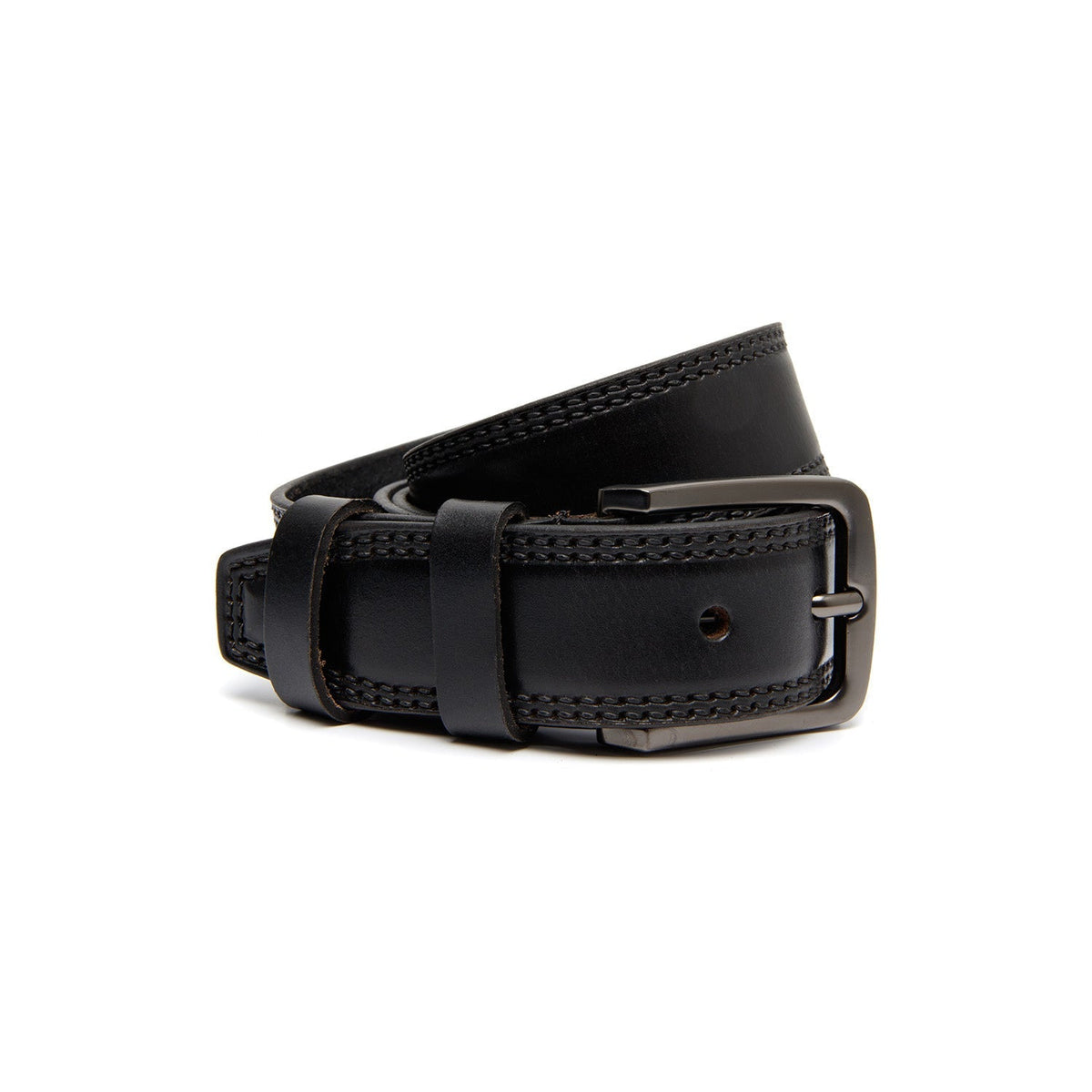 
Manovo Fullnarvsläder Belt för Herr i klassiskt 100% fullnarvsläder - Full Exterior Framifrån med skräddarsydd silhuett | Handla online
