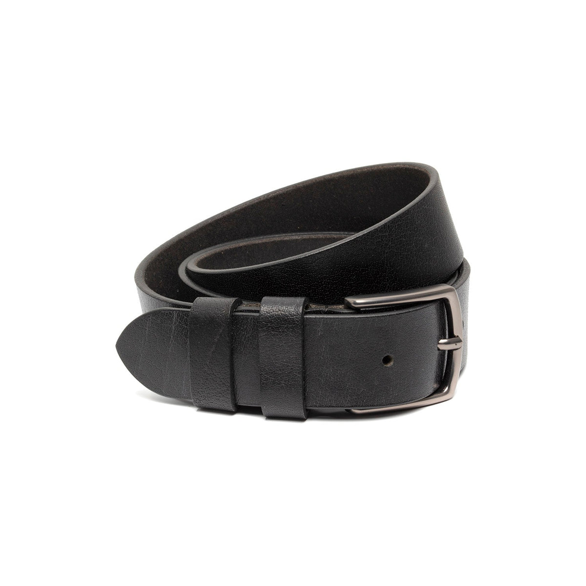 Morrison Full-Grain Leather Belt för Herr in Classic 100% Full-Grain Leather - Full Exterior Front Profile View | Buy Online