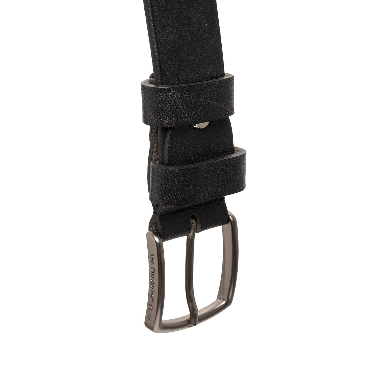 Morrison Full-Grain Leather Belt för Herr - Structured Side Profile Showing Gusset Depth &amp; Expansion Capacity