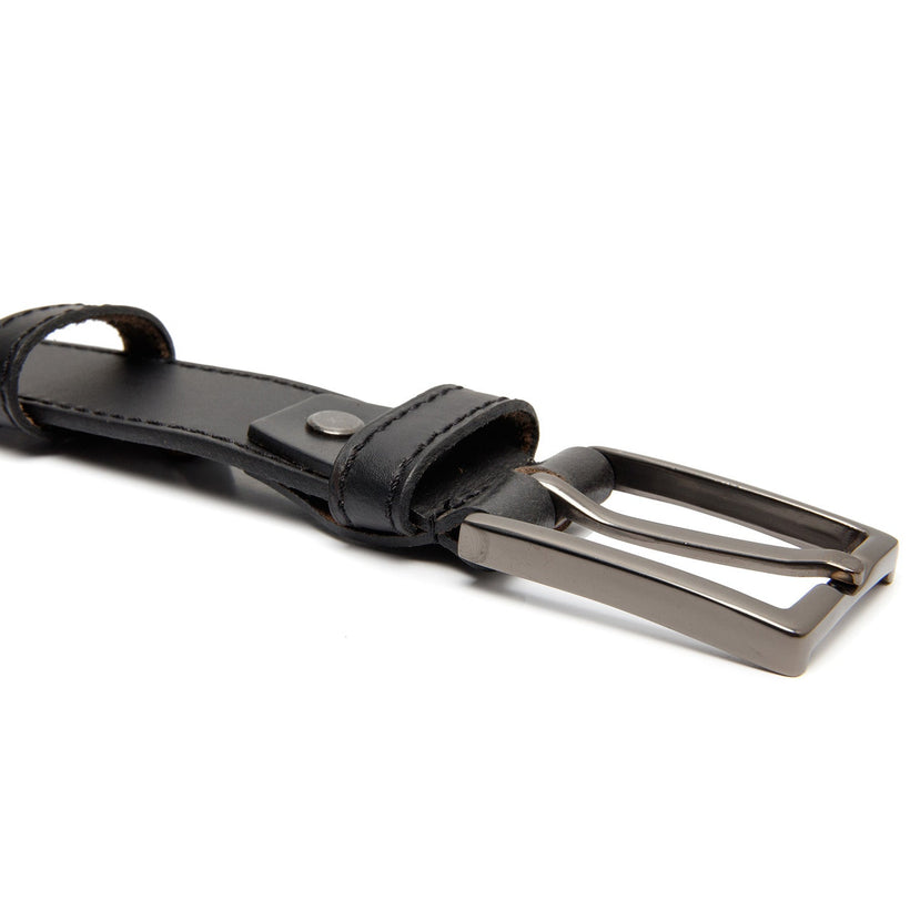 Ljusbrunaro Full-Grain Leather Belt för Herr
