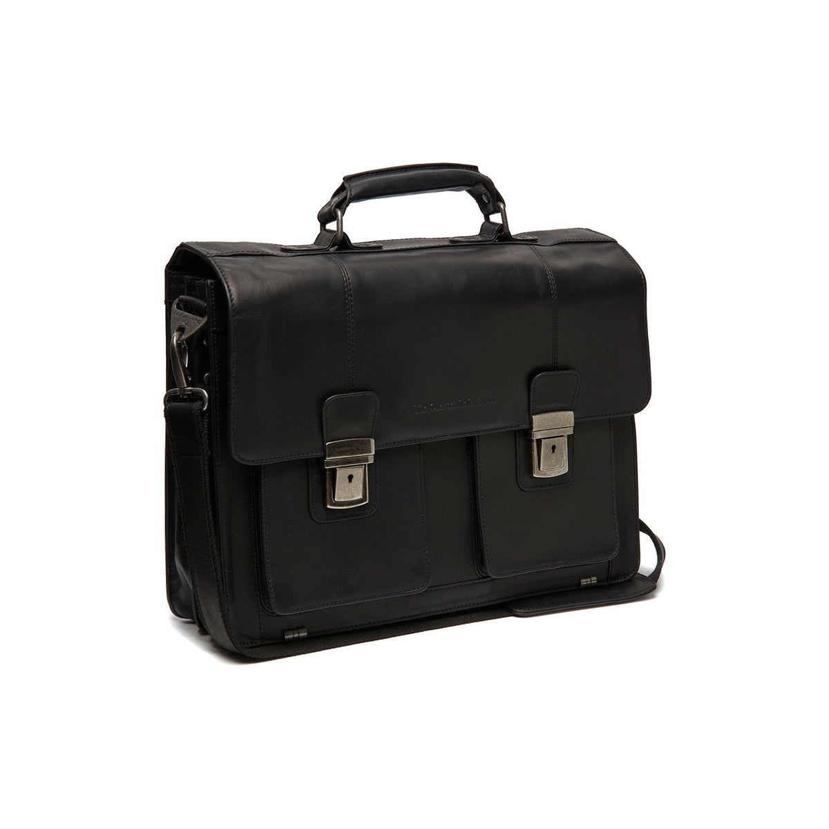 Springfield Full-Grain Leather Briefcase för Dam in Classic 100% Full-Grain Leather - Full Exterior Front Profile View | Buy Online