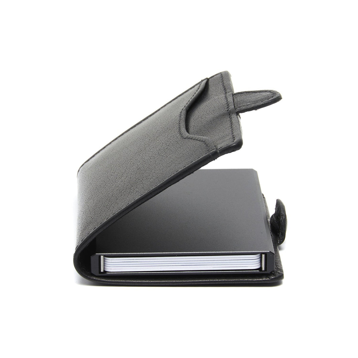 Solid Antique Brass Hardware &amp; Heavy-Duty Dual Zipper Detail on Albury Full-Grain Leather Card Holder för Dam