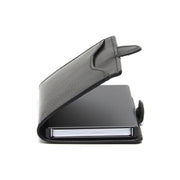 Solid Antique Brass Hardware &amp; Heavy-Duty Dual Zipper Detail on Albury Full-Grain Leather Card Holder för Dam