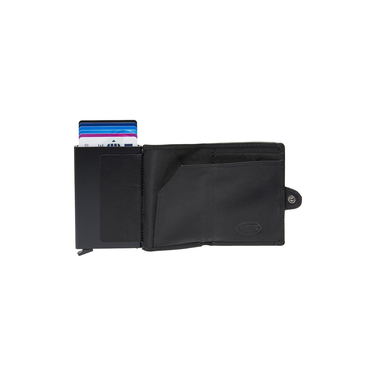 Albury Full-Grain Leather Card Holder för Dam - Structured Side Profile Showing Gusset Depth &amp; Expansion Capacity