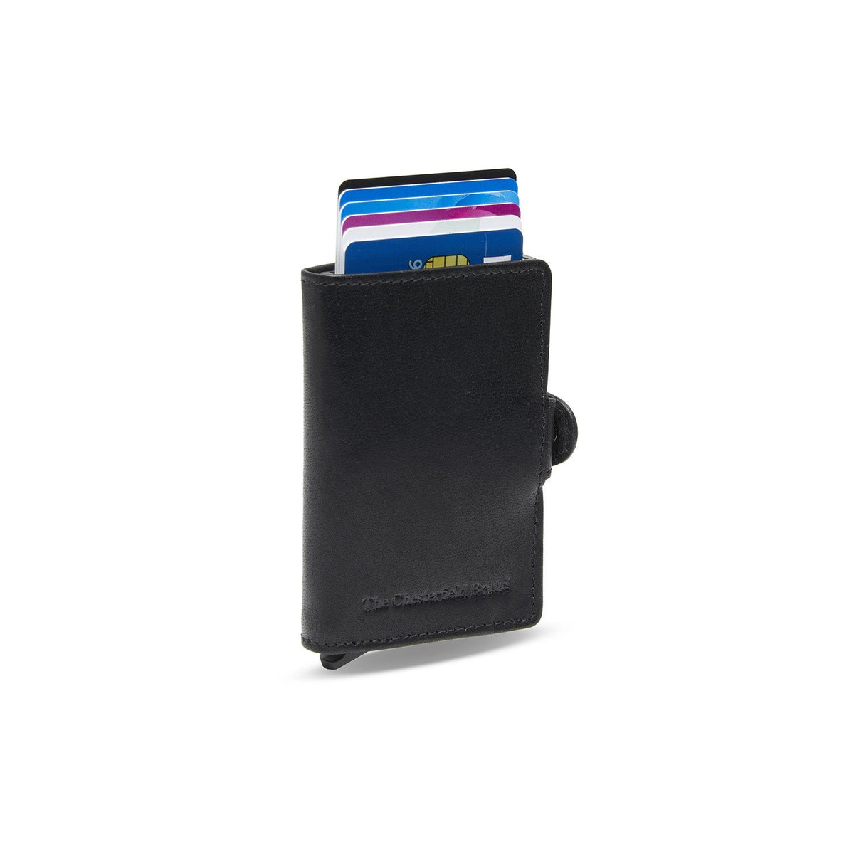 Baldwin Full-Grain Leather Card Holder för Dam in Classic 100% Full-Grain Leather - Full Exterior Front Profile View | Buy Online