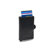 Baldwin Full-Grain Leather Card Holder för Dam in Classic 100% Full-Grain Leather - Full Exterior Front Profile View | Buy Online