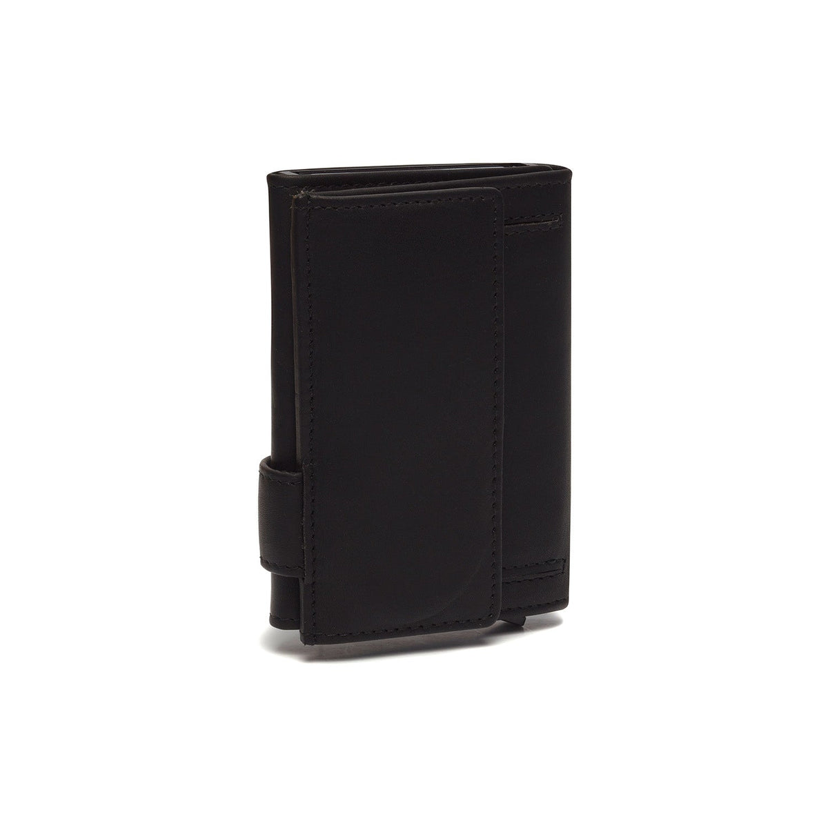 
Classic 100% Full-Grain Leather Card Holder - Bakifrån med förstärkta läderremmar och sömmar
