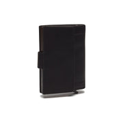 Hannover Full-Grain Leather Card Holder för Dam - Structured Side Profile Showing Gusset Depth &amp; Expansion Capacity