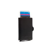 Lagos Full-Grain Leather Card Holder för Dam in Classic 100% Full-Grain Leather - Full Exterior Front Profile View | Buy Online