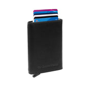 Lancaster Full-Grain Leather Card Holder för Dam in Classic 100% Full-Grain Leather - Full Exterior Front Profile View | Buy Online
