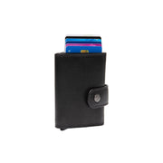 Larino Full-Grain Leather Card Holder för Dam in Classic 100% Full-Grain Leather - Full Exterior Front Profile View | Buy Online