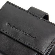 Solid Antique Brass Hardware &amp; Heavy-Duty Dual Zipper Detail on Lesina Full-Grain Leather Card Holder för Dam