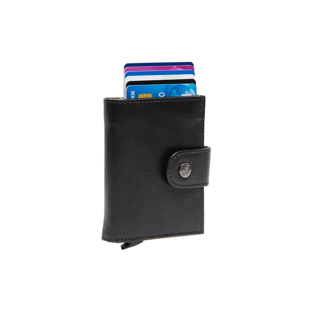 Lesina Full-Grain Leather Card Holder för Dam in Classic 100% Full-Grain Leather - Full Exterior Front Profile View | Buy Online
