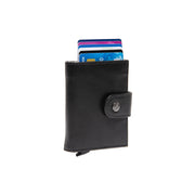 Lesina Full-Grain Leather Card Holder för Dam in Classic 100% Full-Grain Leather - Full Exterior Front Profile View | Buy Online