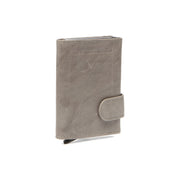 
Light Grey Leather Card Holder Portland, detail view 5