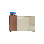 Sabana Full-Grain Leather Card Holder för Dam - Structured Side Profile Showing Gusset Depth &amp; Expansion Capacity