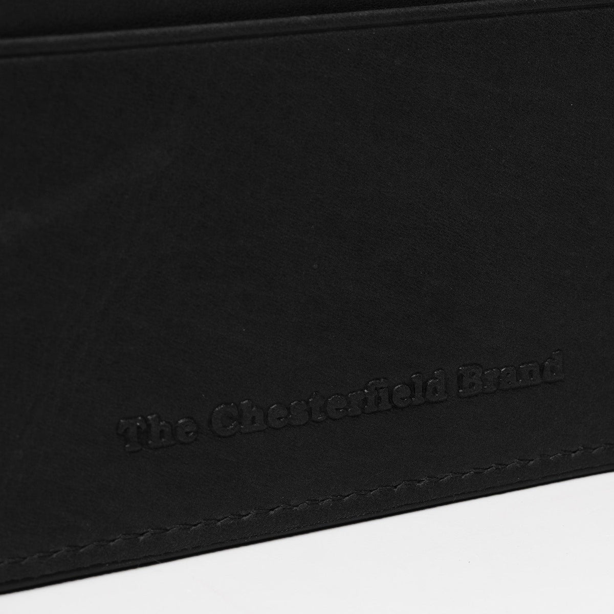 Solid Antique Brass Hardware &amp; Heavy-Duty Dual Zipper Detail on Leather Card Wallet för Dam