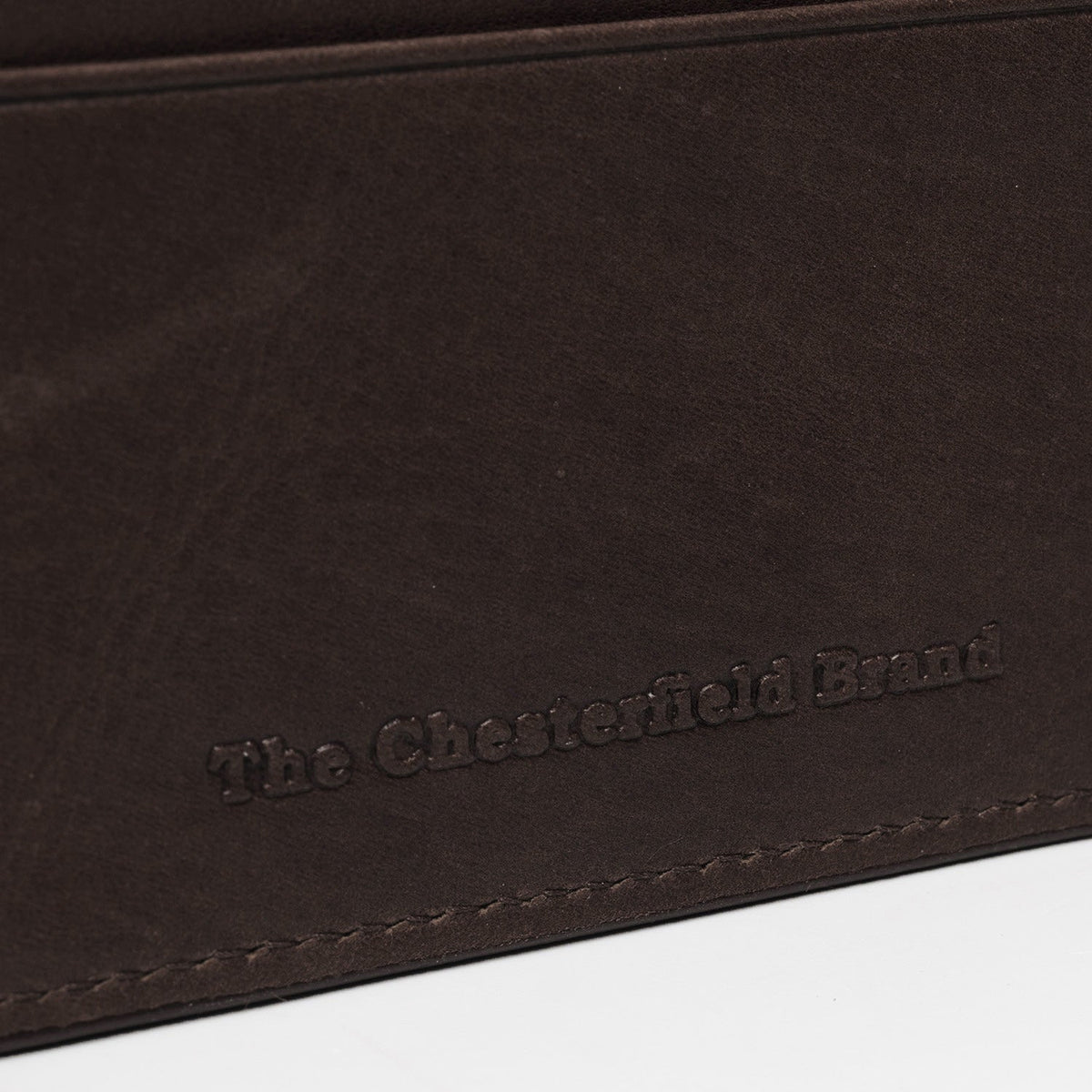 Brown Leather Card Wallet för Dam, detail view 1