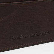 Brown Leather Card Wallet för Dam, detail view 1