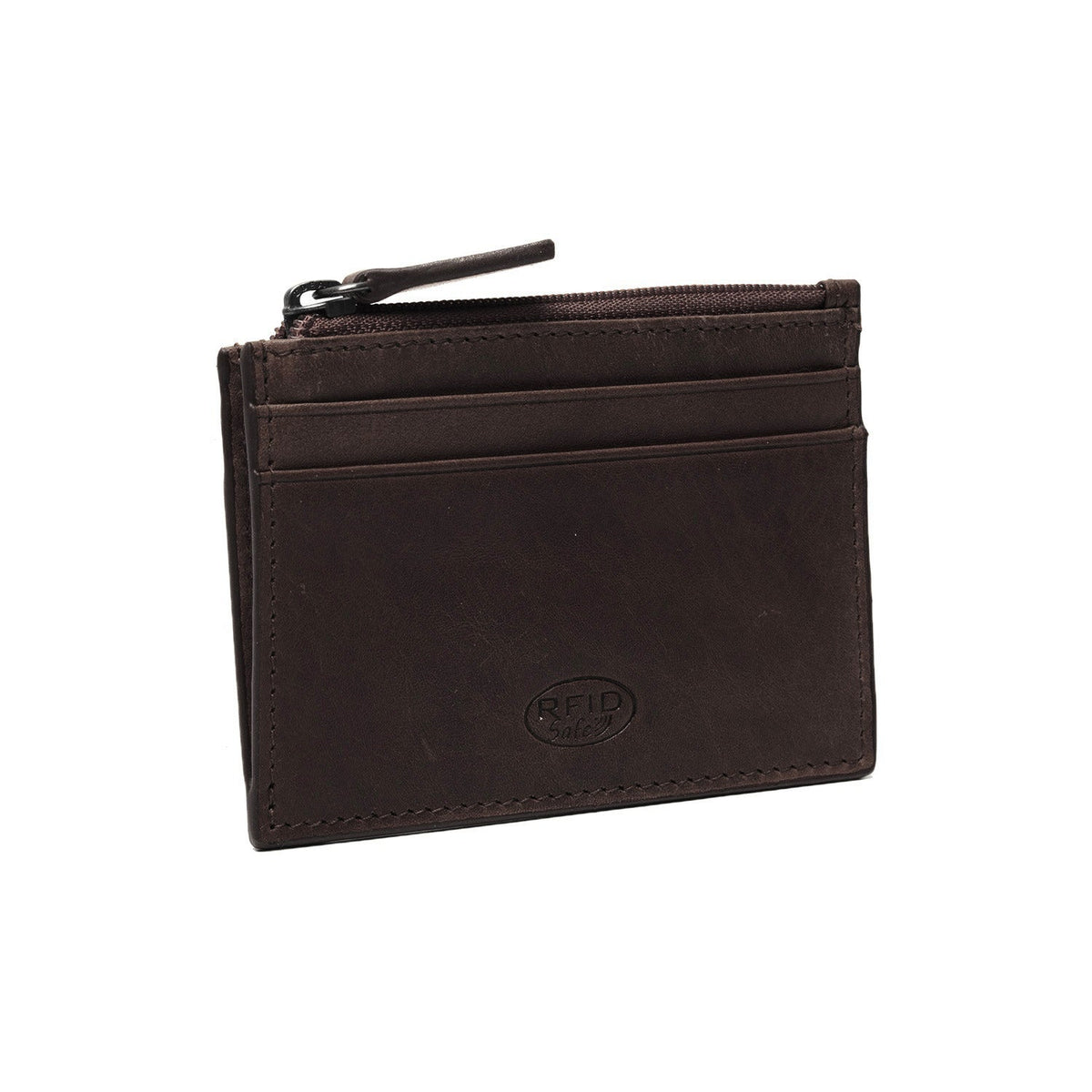 Brown Leather Card Wallet för Dam, detail view 4