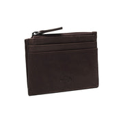 Brown Leather Card Wallet för Dam, detail view 4
