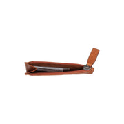 Cognac Leather Card Wallet för Dam, detail view 1